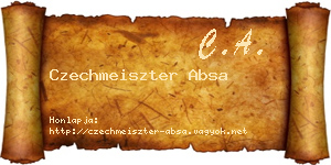 Czechmeiszter Absa névjegykártya